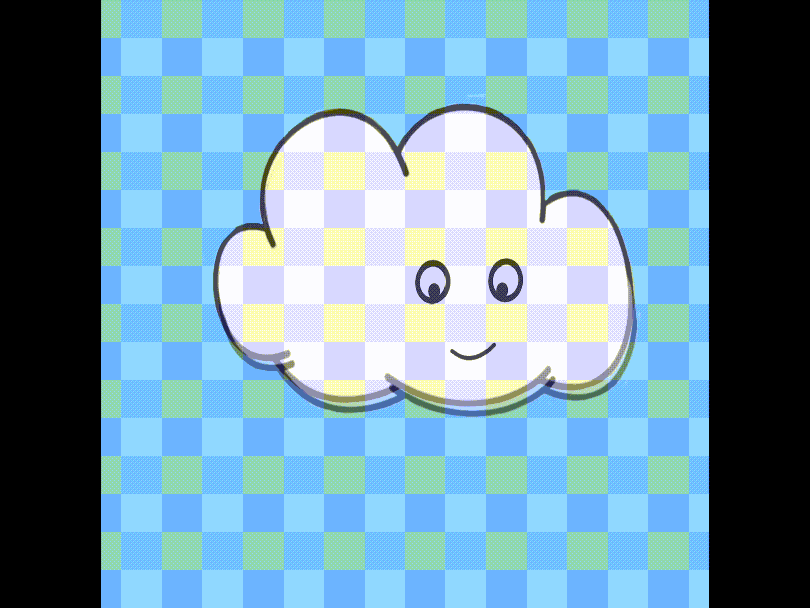Cartoon Cloud Thunder design gif