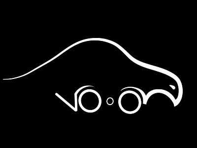 Vrooom: Driverless car logo 🚗 branding design illustration logo ui
