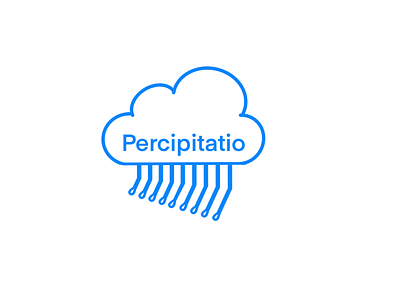 Percipitatio: Cloud computing Logo branding design illustration logo ui