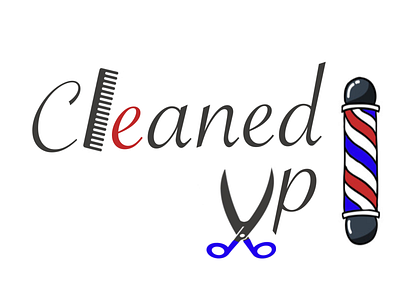 Cleaned Up: Barbershop Logo branding design illustration logo ui