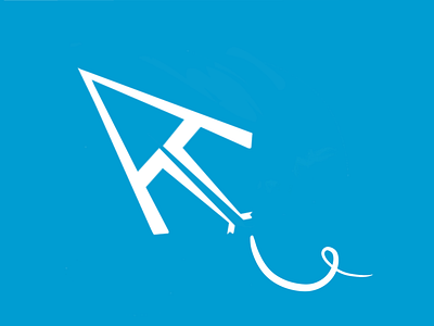 Airline logo: AirTrack (A and T) branding design illustration logo ui