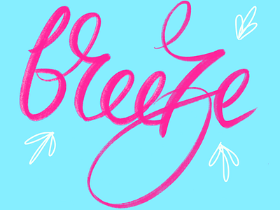 Breeze: Hand lettering logo branding design illustration logo ui