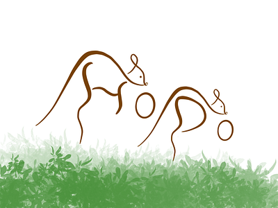 Hopo: Kangaroo logo branding design illustration logo ui