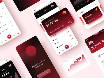 Banking App 3d adobe animation app bank banking app branding design figma graphic design illustration ios logo ui vector