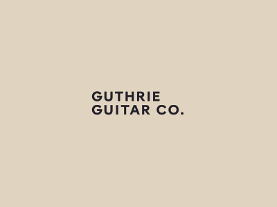 Guthrie Guitar Co. brand branding graphic design identity identity design lockup lockups logo typography vintage wordmark