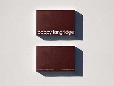 Poppy Langridge business cards branding design graphic design identity identity design jewellery logo mockup photoshop typography vector