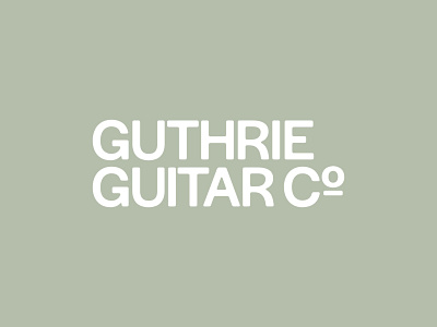 Guthrie Guitar Co unused option branding design graphic design graphic designer identity identity design logo logo design type typography vector wordmark