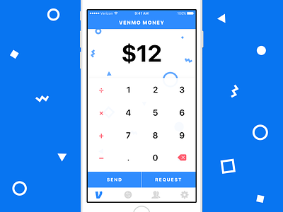 Venmo - Create Transaction calculator input ios iphone math money party shapes payment sketch venmo