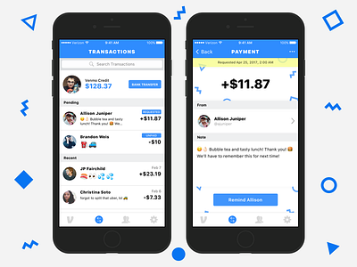 Venmo - Transaction Timeline