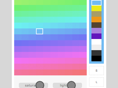 Color Picker css html5 javascript ui