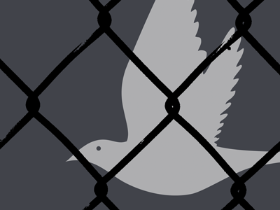 caged bird bird illustration