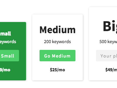 Pricing Table v2 css html inline-block ftw real pixels