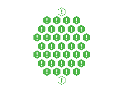 Alert Pattern alert green hexagon pattern tshirt
