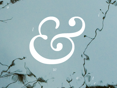 Together again ampersand baskerville italic blue typography