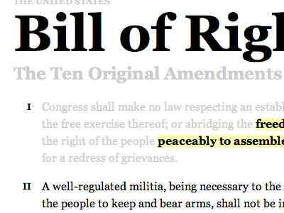 Bill of Rights HTML