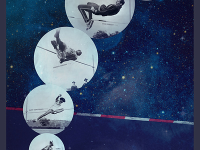 Longitude art collage futura high jump illustration photo poster space sports