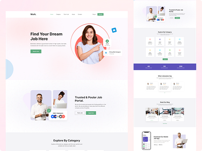 Job Seeker Landing Page UX/UI Design 2021trend anency digital figma homepage landingpage landingpagedesign template ui uiuxdesign ux websitedesign