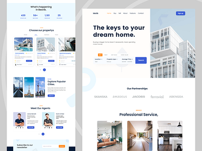 Real Estate Landing Page 2022 trend figma homepage design landing page real eastet real eastet landing page ui ui ux design ux website design website template