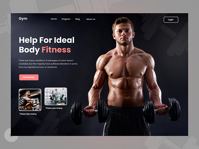 Fitness Landing Page Header 2021trend design digital figma fitness landing page fitness landing page header header landingpage ui ux