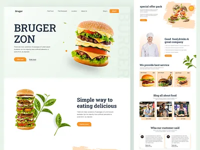 Burger landing page 2021trend burger landing page design digital figma homepage design landing page design landingpage ui ui design ui trend ui ux ux ux design web design website design website templae