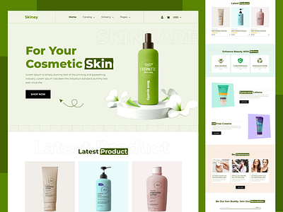 Beauty Product Website beaty beauty care cosmetics web design ecommerce landing page design personal care product page design self care shopping skin skincare ui uiux web website website beauty website design