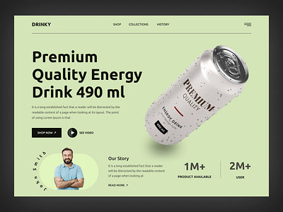 Energy Drink Website/Header