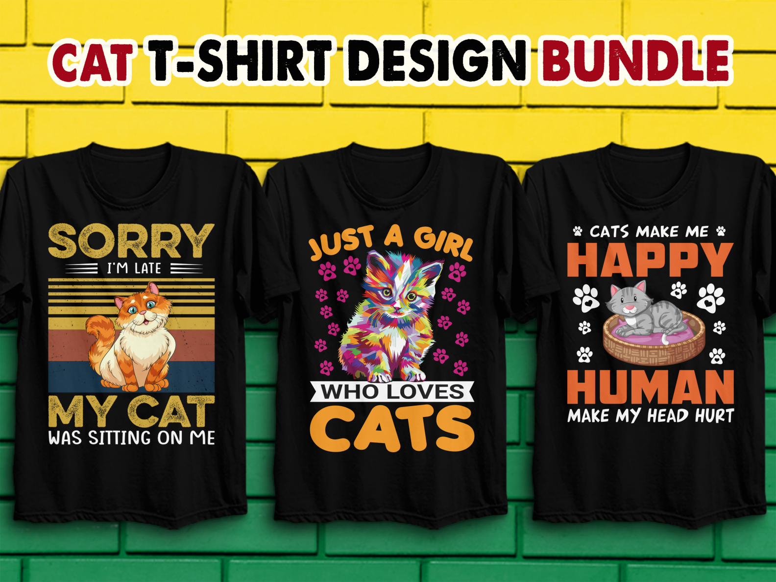 Cat T-Shirt Design Bundle by Biswas Hafizur Rahman on Dribbble