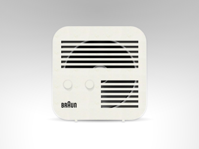 Speaker iOS Icon Rebound art director braun clean gray icon illustration light nachitz simple speaker white