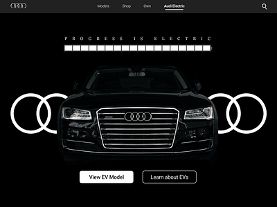 Audi landing page branding design graphic design illustration typography ui ux