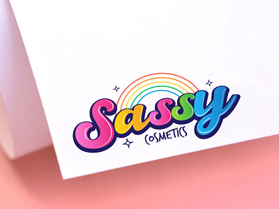 Sassy Cosmetics branding graphic design logo typography vector