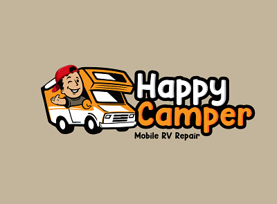 Happy Camper branding design graphic design icon illustration logo typography vector