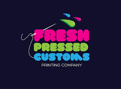 Freash Pressed Customs branding design graphic design icon logo typography vector