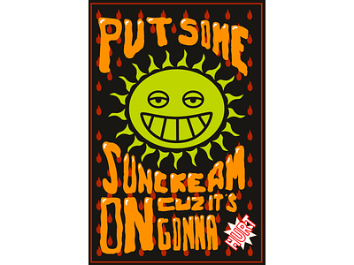 Suncream illustration poster