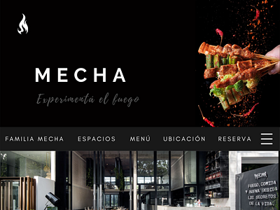 Página web para restaurante MECHA design ui ux web