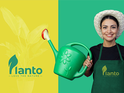 Plant shop logo branding design green illustrator leaf logo onlineshop plant plantlogo planto
