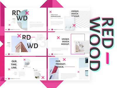 Redwood clean presentation branding clean design graphic design presentation ui ux
