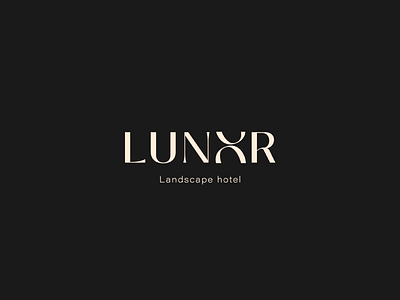 LUNOR landscape hotel - Elegant Logo branding design elegant graphic design hotel landscape landscape hotel logo logo design luxury minimalist wordmark