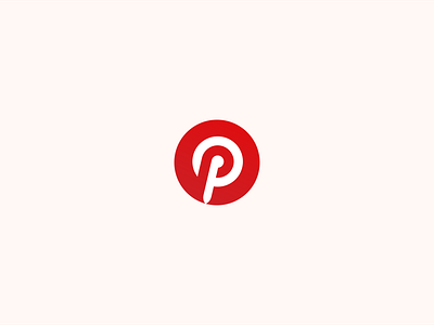 Pinterest - Logo Design app branding company design graphic i m a d b r a n d i n g illustration logo minimalist modern p pinterest platform red redesign social media tech update upgrade vector
