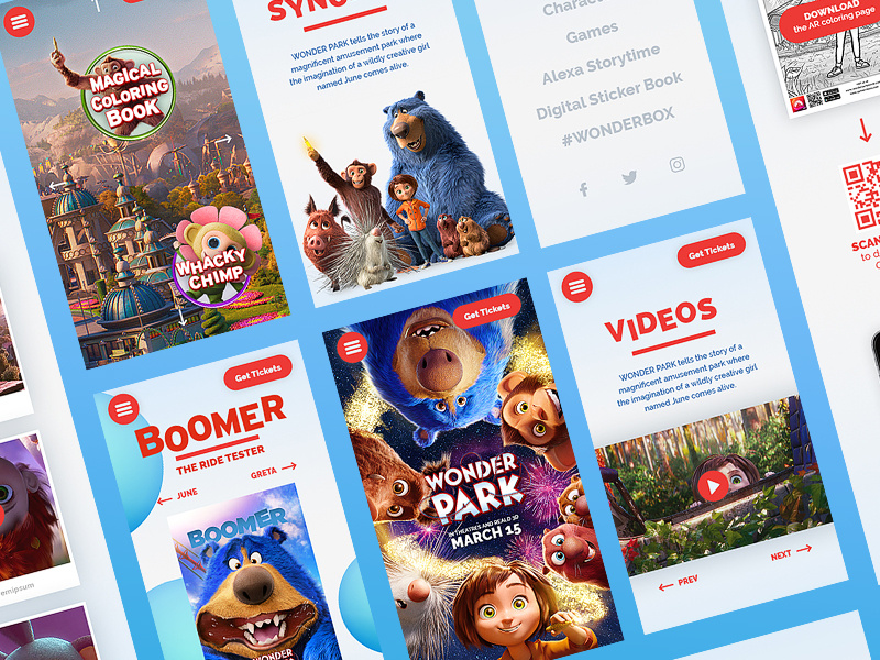 WonderPark | Mobile Overview kids red blue magic animals movie animated