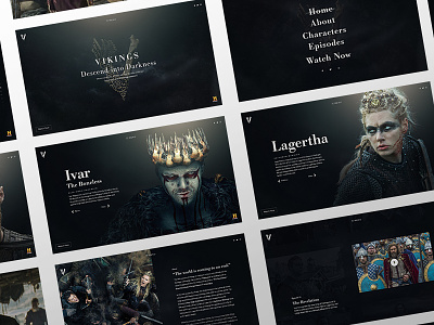 VIKINGS | Desktop Overview about characters dark episodes menu previews vikings