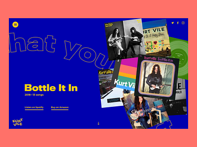 Kurt Vile | Discography page transition animated bright colors colours organic saturated wobbly