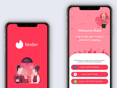 Tinder App Re-Imagined app design ui