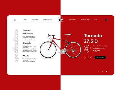 Bicycle Store Product Page Web UI