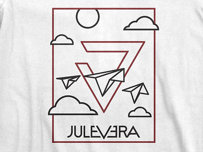 Jule Vera clouds design graphic jule vera merch music planes shirt sun tee