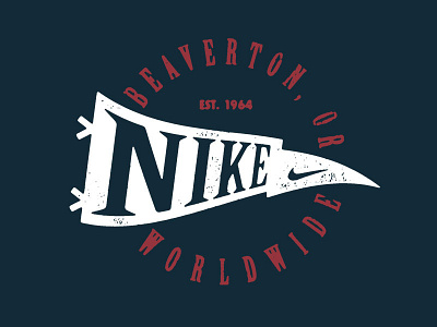 Nike badge banner flag logo nike oregon pennant swoosh