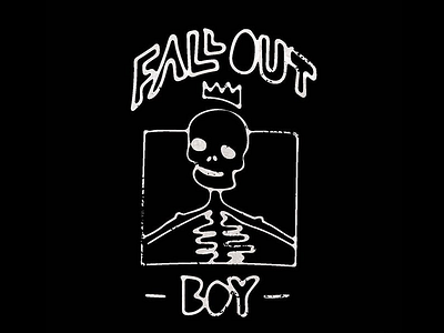 Fall Out Boy band boy crown fall merch out shirt skull