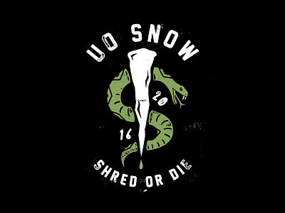 UO SNOW icicle oregon ski snake snow snowboard stab