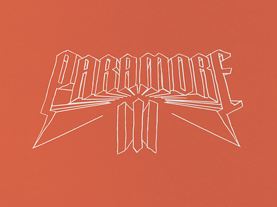 Paramore band blackletter hand merch metal paramore rock tee vintage