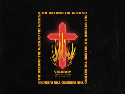 Starboy: Legend of the Fall band bible cross crucifix fall fire flame glow music staryboy weeknd