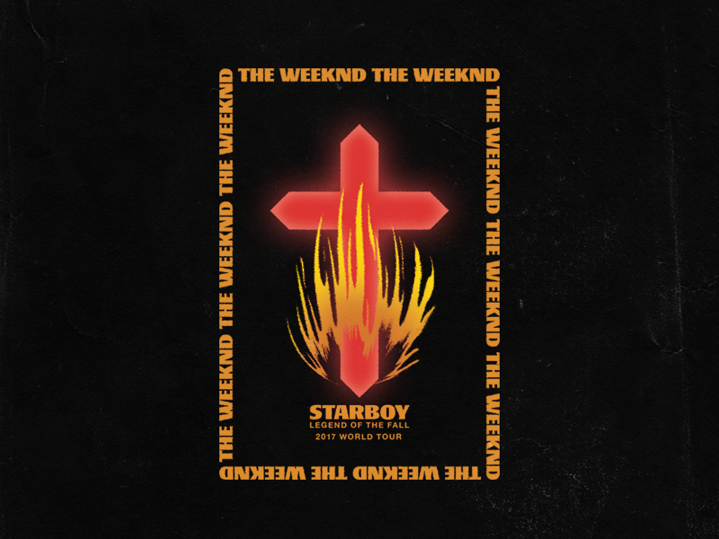 Starboy: Legend of the Fall crucifix band music bible fall flame fire glow cross weeknd staryboy